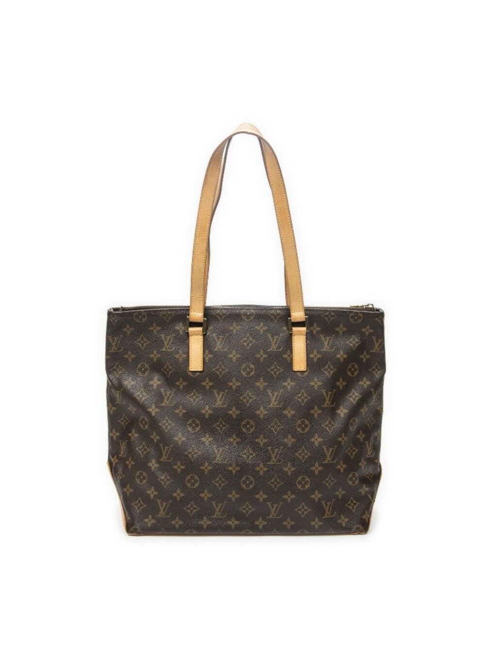 Louis Vuitton Cabas Mezzo Brown Monogram Canvas Tote Bag